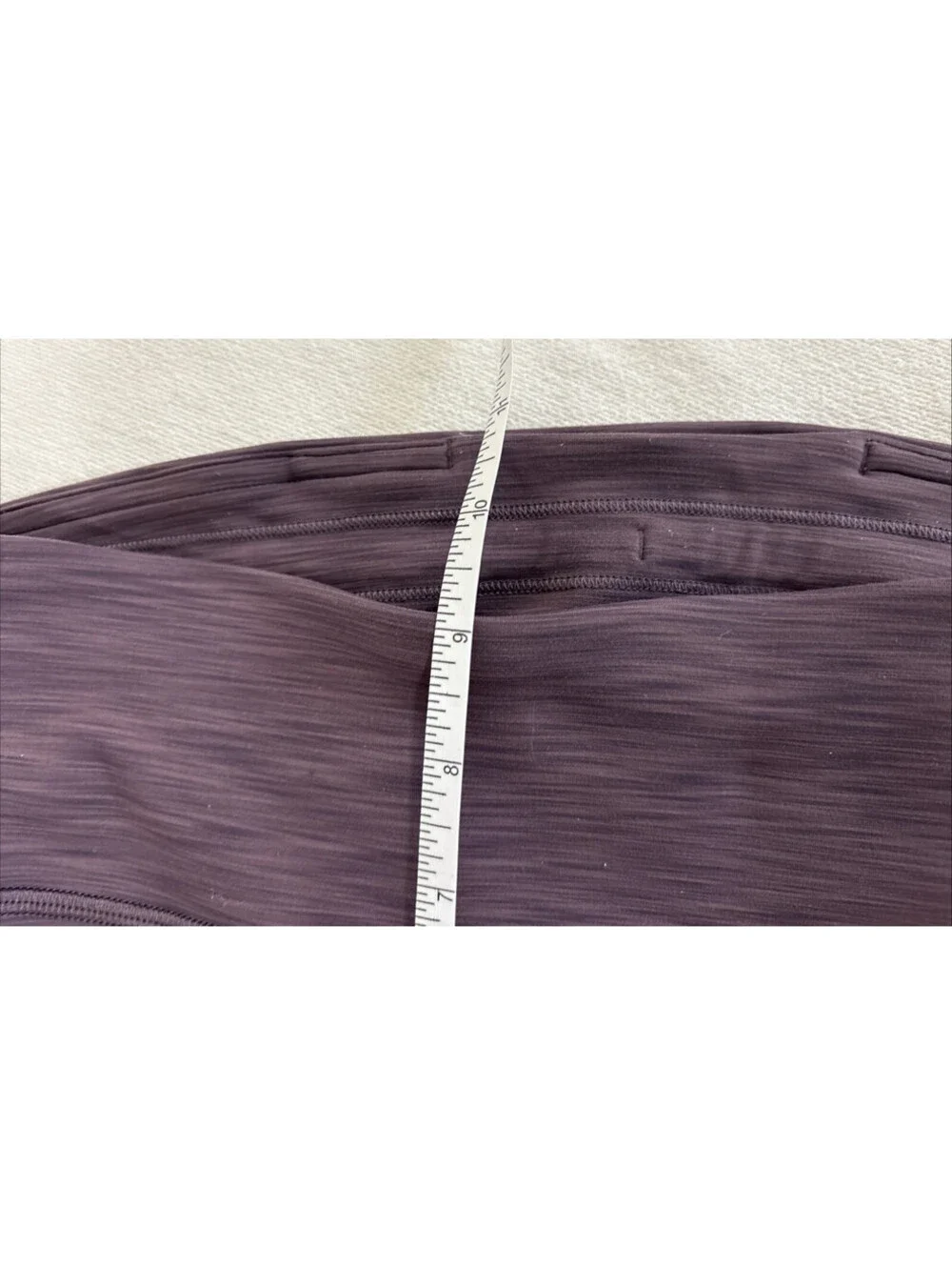 Lululemon Invigorate High-Rise Crop Heathered Black Currant Size 8